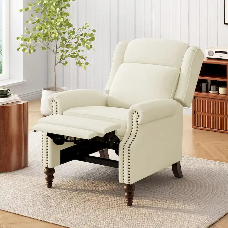 Barnn Upholstered Recliner with Wing Back by
