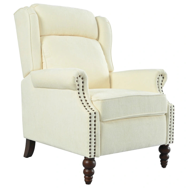 Barnn Upholstered Recliner with Wing Back by