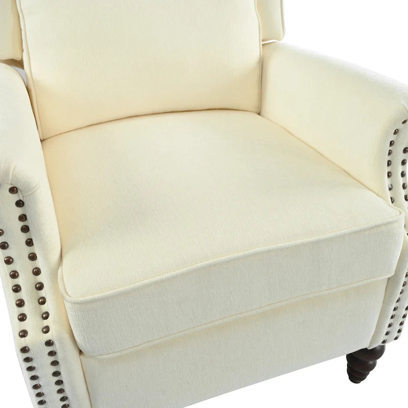 Barnn Upholstered Recliner with Wing Back by
