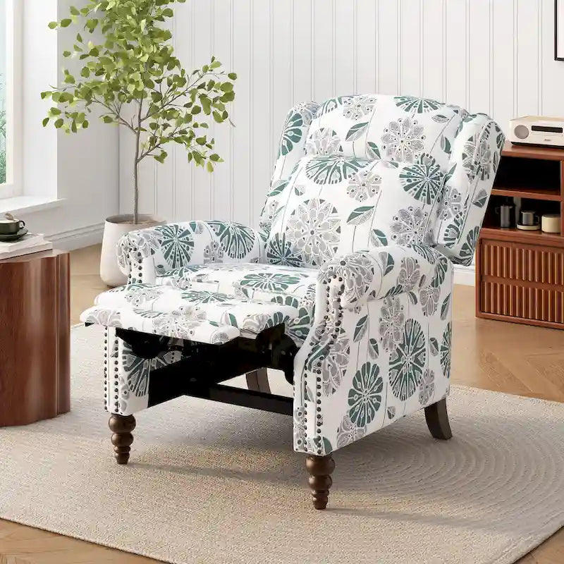 Barnn Upholstered Recliner with Wing Back by