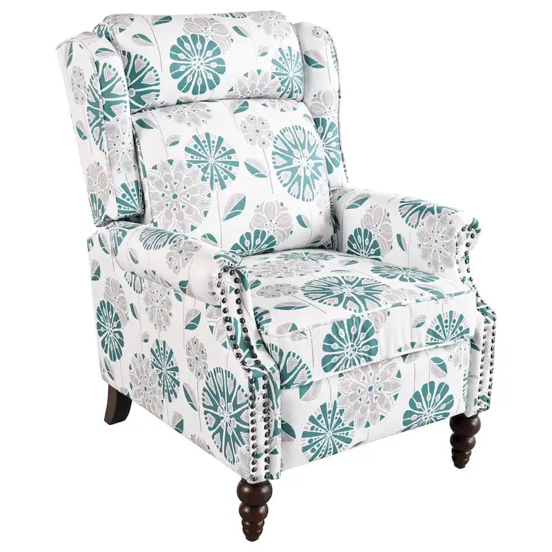 Barnn Upholstered Recliner with Wing Back by