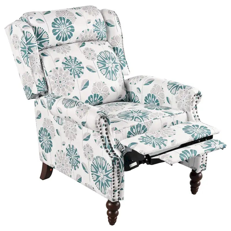 Barnn Upholstered Recliner with Wing Back by