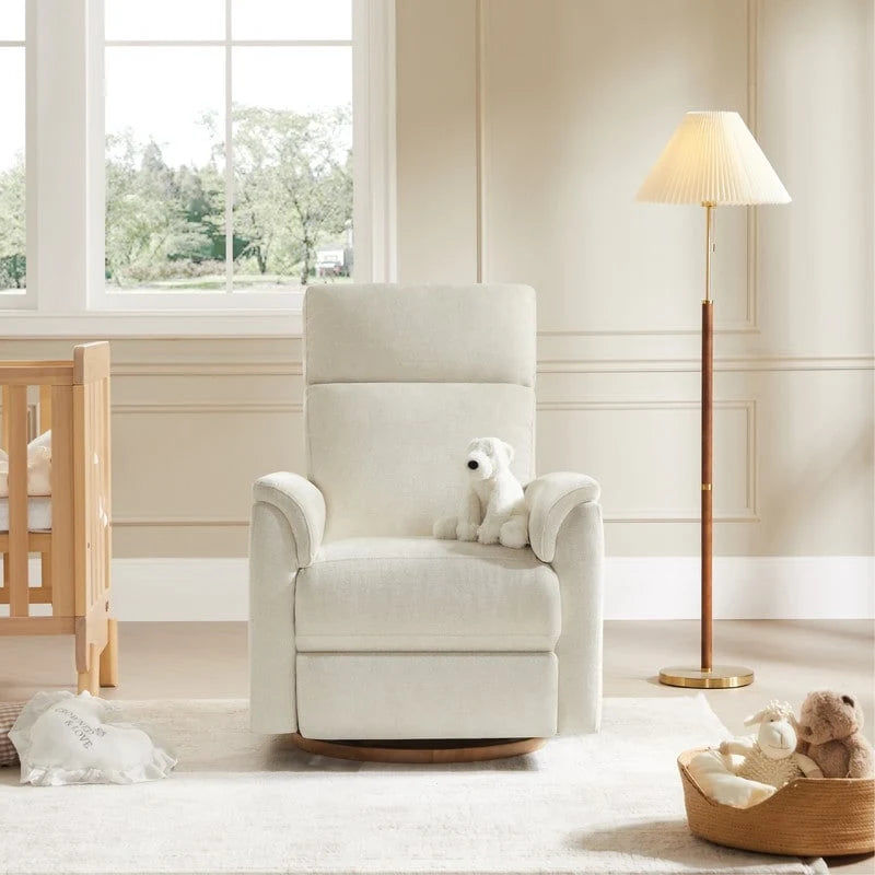 Power Swivel Nursery Recliner Chair with Nightlight