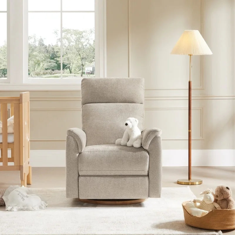 Power Swivel Nursery Recliner Chair with Nightlight