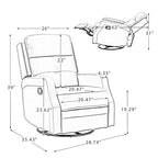 Beatriz Living Room Recliner with Metal Base