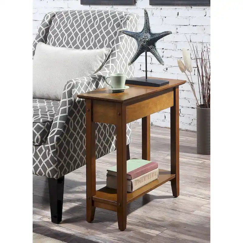 American Heritage Flip Top End Table with Shelf