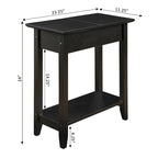 American Heritage Flip Top End Table with Shelf