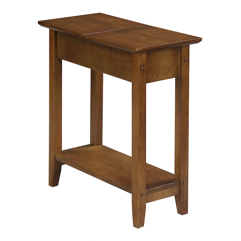 American Heritage Flip Top End Table with Shelf