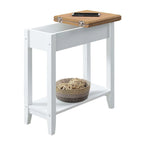American Heritage Flip Top End Table with Shelf