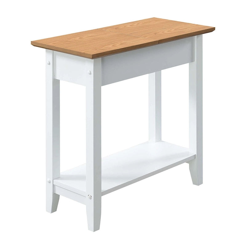 American Heritage Flip Top End Table with Shelf