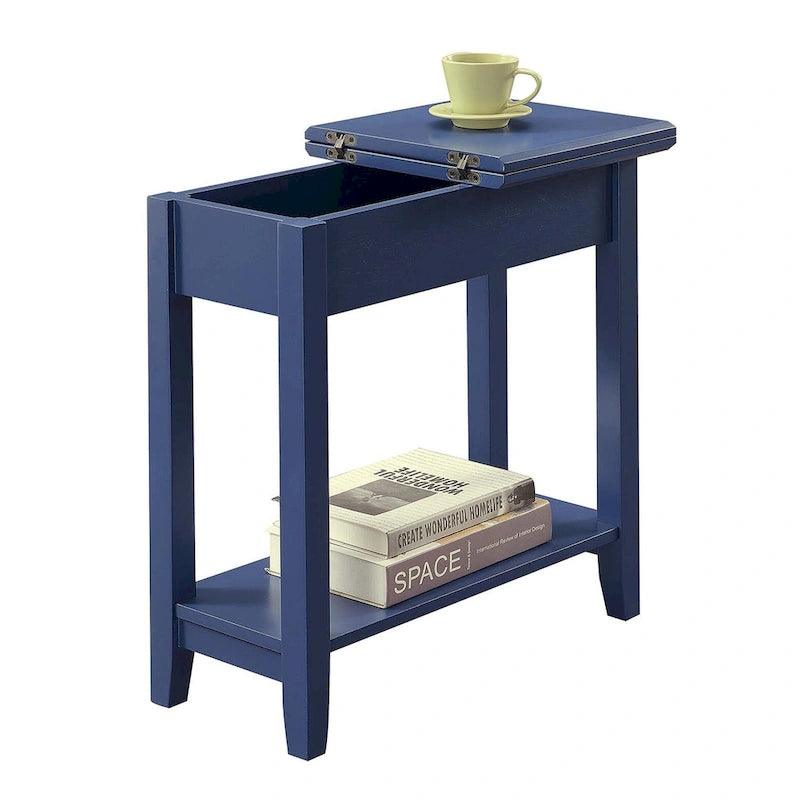 American Heritage Flip Top End Table with Shelf