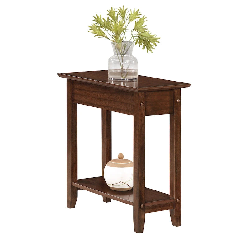 American Heritage Flip Top End Table with Shelf
