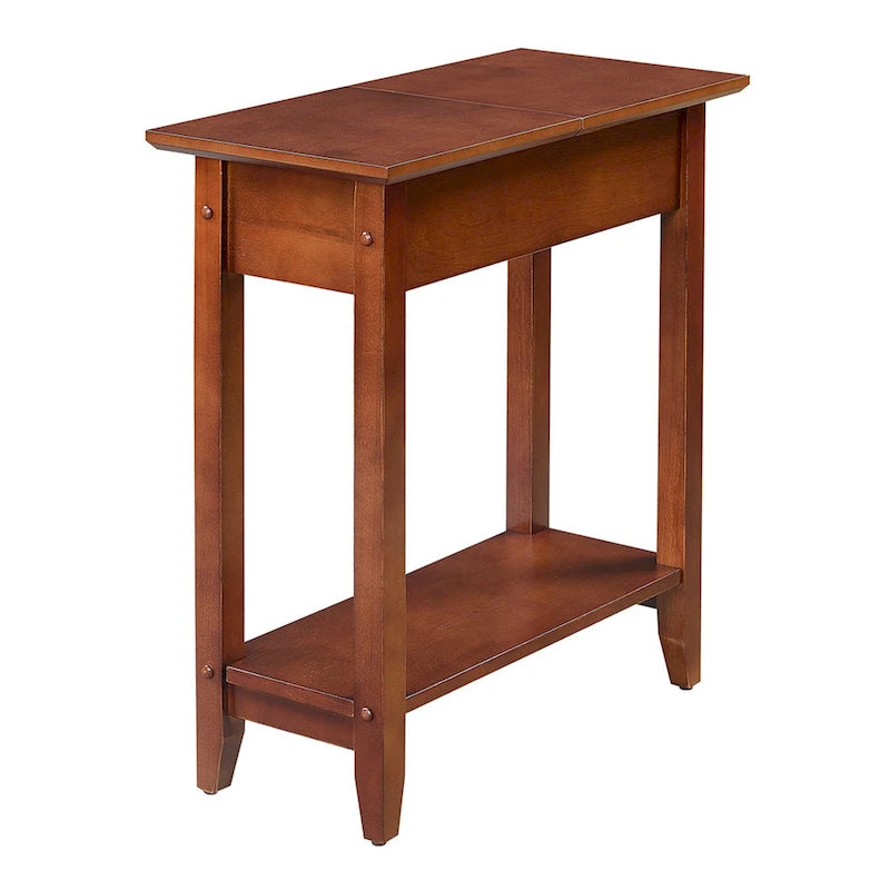American Heritage Flip Top End Table with Shelf