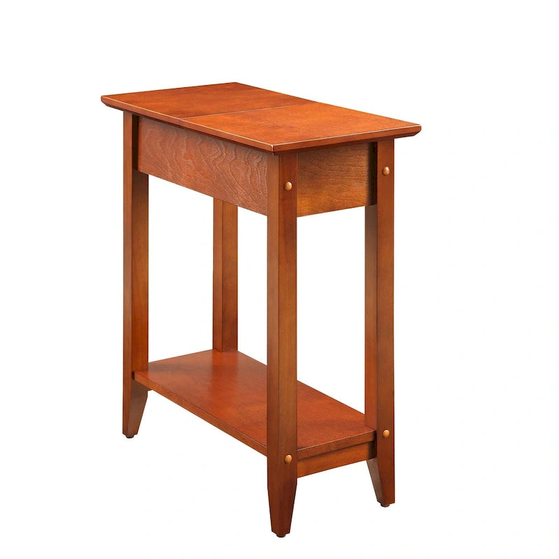 American Heritage Flip Top End Table with Shelf
