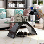Crescendo Modern 47-inch Glass Top Oval Coffee Table by 