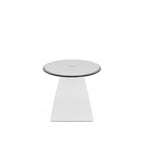 Crescendo Modern 47-inch Glass Top Oval Coffee Table by