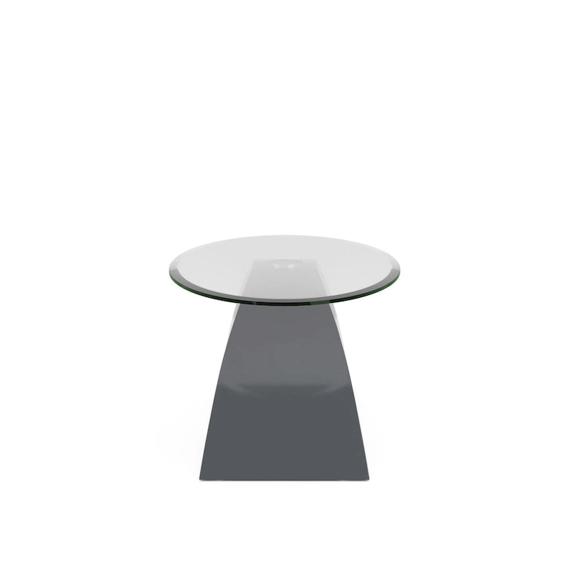 Crescendo Modern 47-inch Glass Top Oval Coffee Table by