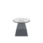 Crescendo Modern 47-inch Glass Top Oval Coffee Table by