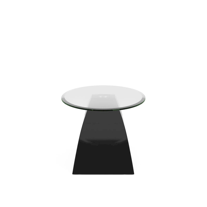 Crescendo Modern 47-inch Glass Top Oval Coffee Table by