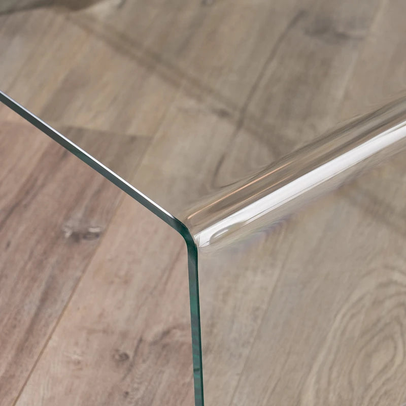Ramona Solid Glass Rectangle Coffee Table by  - 39.37 D x 21.65 W x 14 H