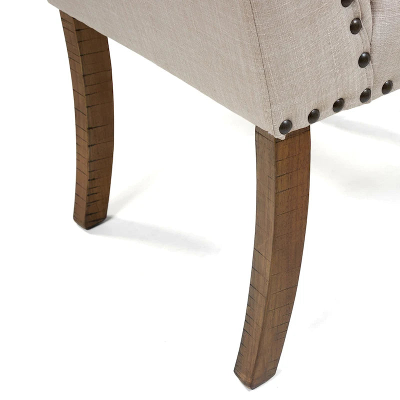 Dawson Tufted Farmhouse Wingback Dining Chairs (Set of 2) by
