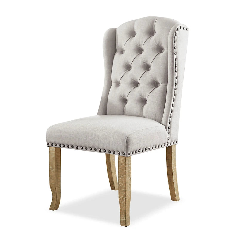 Dawson Tufted Farmhouse Wingback Dining Chairs (Set of 2) by