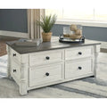 Signature Design by  Havalance White/Gray Lift Top Cocktail Table - 26W x 46D x 20H