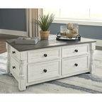 Signature Design by  Havalance White/Gray Lift Top Cocktail Table - 26W x 46D x 20H