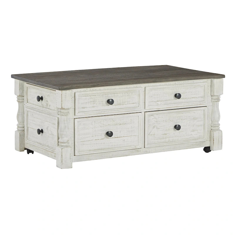 Signature Design by  Havalance White/Gray Lift Top Cocktail Table - 26W x 46D x 20H