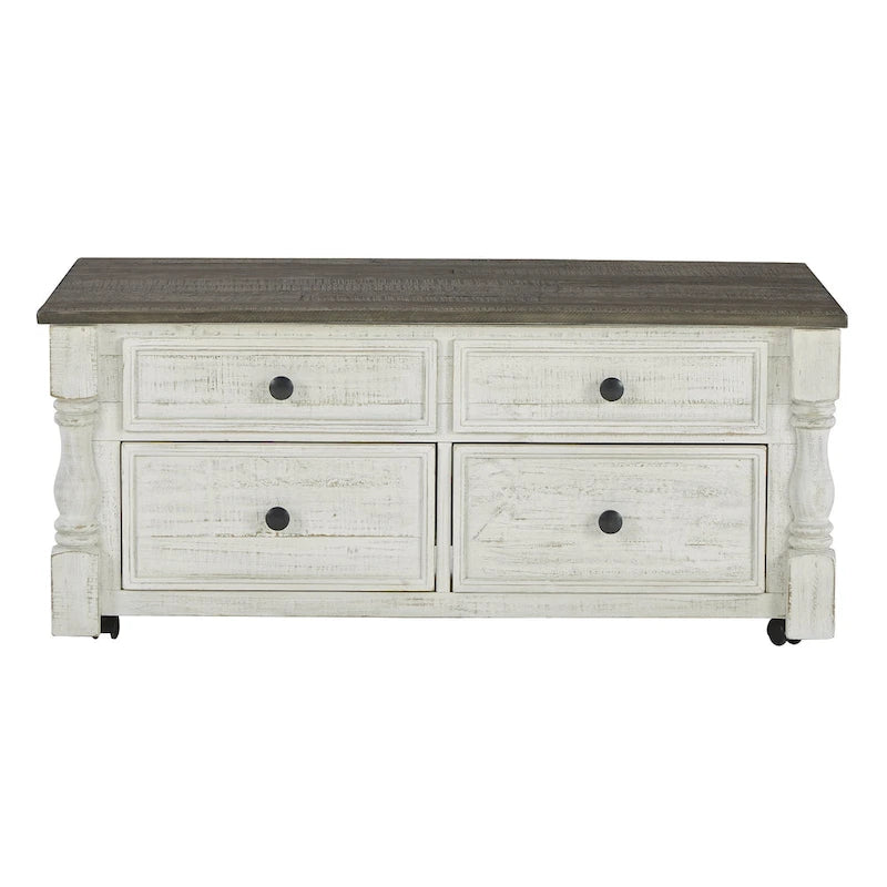 Signature Design by  Havalance White/Gray Lift Top Cocktail Table - 26W x 46D x 20H
