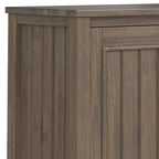 WYNDENHALL Rowan SOLID WOOD 32 inch Wide Contemporary Low Storage Cabinet in Smoky Brown - 14d x 32 w x 31h