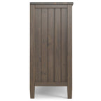 WYNDENHALL Rowan SOLID WOOD 32 inch Wide Contemporary Low Storage Cabinet in Smoky Brown - 14d x 32 w x 31h