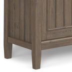 WYNDENHALL Rowan SOLID WOOD 32 inch Wide Contemporary Low Storage Cabinet in Smoky Brown - 14d x 32 w x 31h