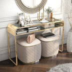 Watler Contemporary 46-inch Glass Top 1-Shelf Sofa Table by 