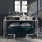 Watler Contemporary 46-inch Glass Top 1-Shelf Sofa Table by