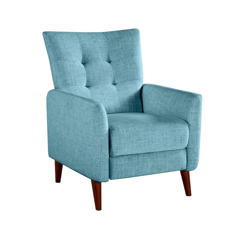 Aurora Modern Manual Recliner Set of 2 with Solid Wooden Legs