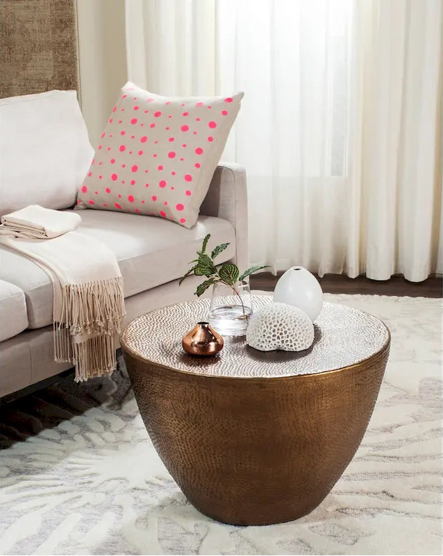  Carleen Drum Coffee Table - 24 W x 24 D x 16 H - 24Wx24Dx16H