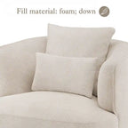 2 Set Swivel Accent Armchair Fabric Blend, Modern Barrel Living Room Sofa Chair - 32.7 W x 32.7 D x 26.8 H