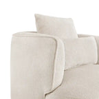 2 Set Swivel Accent Armchair Fabric Blend, Modern Barrel Living Room Sofa Chair - 32.7 W x 32.7 D x 26.8 H