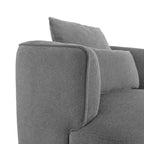 2 Set Swivel Accent Armchair Fabric Blend, Modern Barrel Living Room Sofa Chair - 32.7 W x 32.7 D x 26.8 H