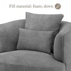 2 Set Swivel Accent Armchair Fabric Blend, Modern Barrel Living Room Sofa Chair - 32.7 W x 32.7 D x 26.8 H
