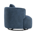 2 Set Swivel Accent Armchair Fabric Blend, Modern Barrel Living Room Sofa Chair - 32.7 W x 32.7 D x 26.8 H