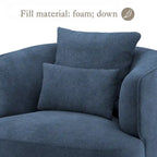 2 Set Swivel Accent Armchair Fabric Blend, Modern Barrel Living Room Sofa Chair - 32.7 W x 32.7 D x 26.8 H