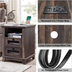 End Table with 2 Drawers - 18D x 18W x 24H