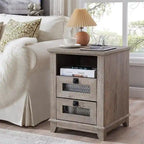 End Table with 2 Drawers - 18D x 18W x 24H